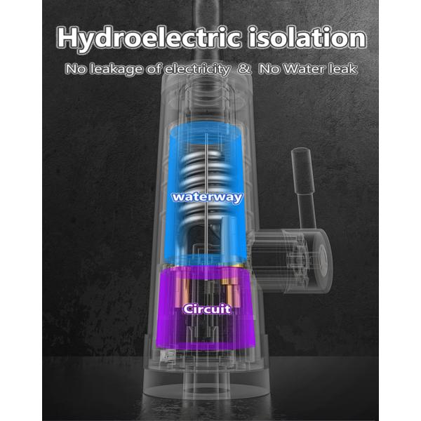 220V Electric Heated Basin Tap LVD IPX4 Kitchen Faucet With Temperature Display