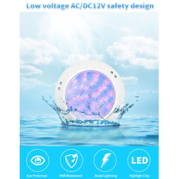 Anti UV 6W 10W Spa Pool Lights , 150MM Surface Mount LED Pool Light