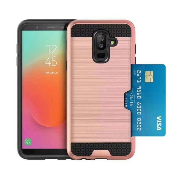 Colorful Metal Brushed with Side Card Pocket Function Protective Shell For Samsung S9 Plus NOTE8 ON7 S7 S7 Edge J7 J5