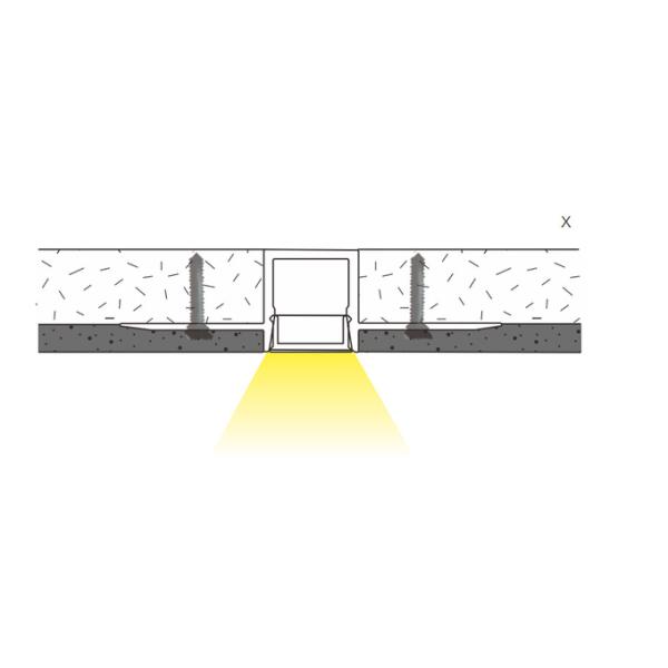 13mm IP20 LED Linear Light Corner Recessed Trimless Led Aluminium Profile
