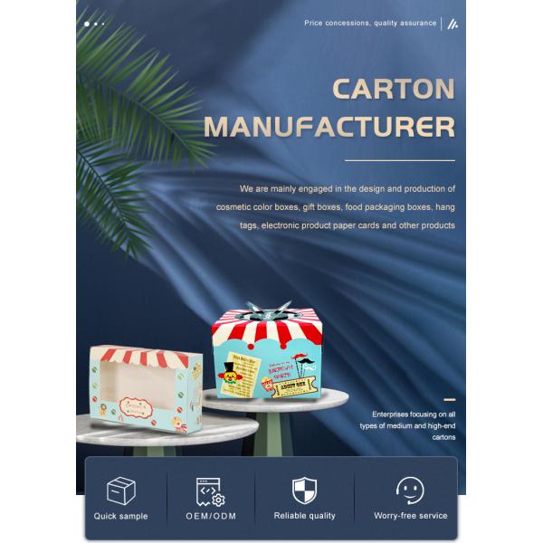 Recyclable CupCake Takeaway Custom Food Packaging Boxes Spot UV