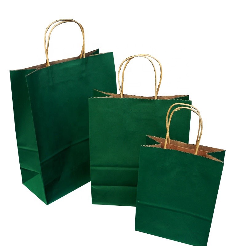China Disposable Paper Bags With Handles With Embossing Varnishing Printing Handling wholesale