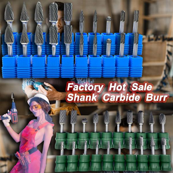 1/4 Inch Shank Tungsten Carbide Double Cut Rotary Burr Set