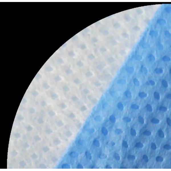 Non Woven Disposable Isolation Gown , Blue Surgical Gown Patient With Knit Cuff