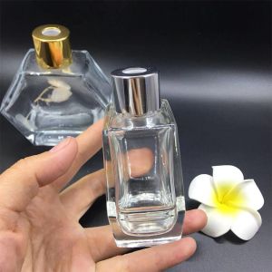 80ml Empty Hexagonal Glass Reed Diffuser Clear Glass Aroma Bottle