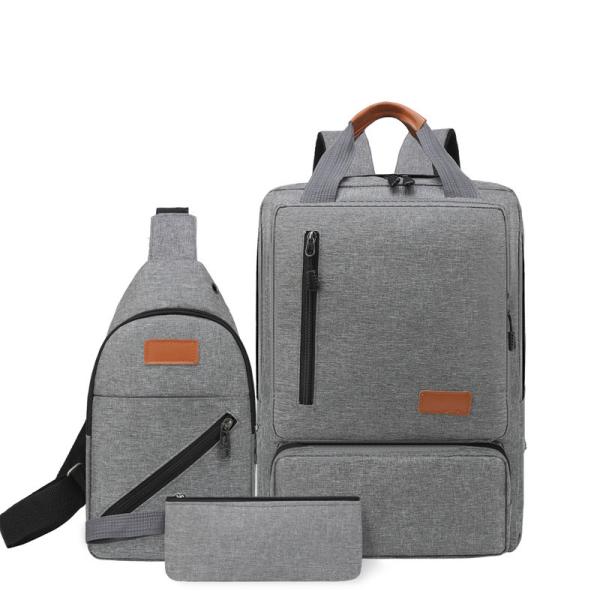 Three Piece Oxford Waterproof Backpack Men Women Backpack Set