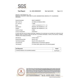 Meizhou JHR Trading Co., Ltd. Certifications