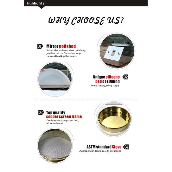 All Copper Test Fine Powder Sieve Analysis Equipment For Particle Size Analysis