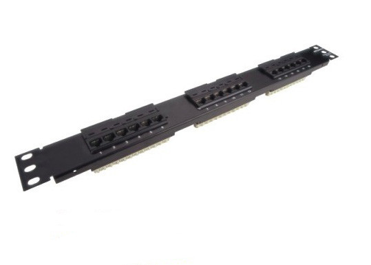 Quality 110 IDC UTP Rack Mount Patch Panel 18 Ports 1U Cat5e Wtih 180 Degree Angle for sale