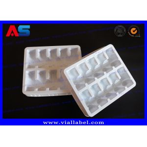 China 10 Vials 2ml White PET Plastic Blister Packaging medication blister packs / blister tray on sale