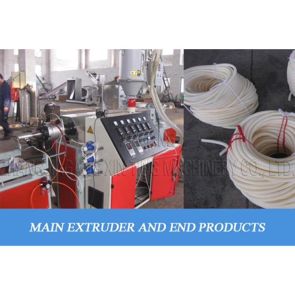 Pe Pvc Corrugated Pipe Production Line , Siemens Motor Sprial Pipe Making Machine