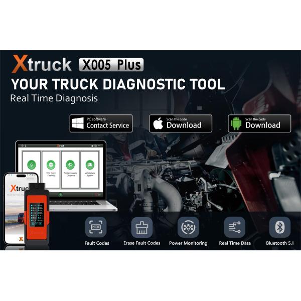 Xtruck X005 Plus Auto Truck Diagnostic Tool Handled OBD2 Scanner Support Dpf Regeneration for Sinotruck