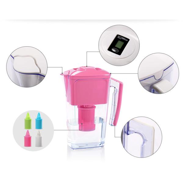 1 Jug Alkaline Water Pitcher 2.5L Capacity AS Material Reduces Limescale / Substance