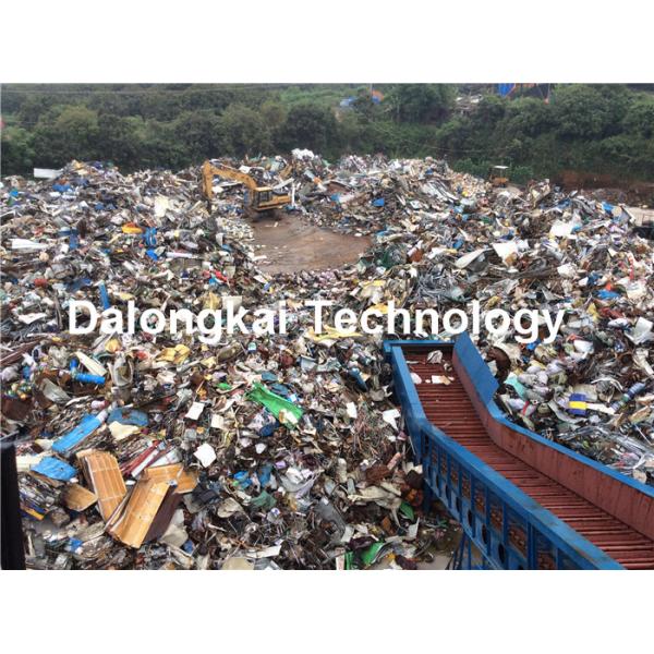 Large Steel Industrial Scrap Metal Shredder With Conveyer Belt Plc Control