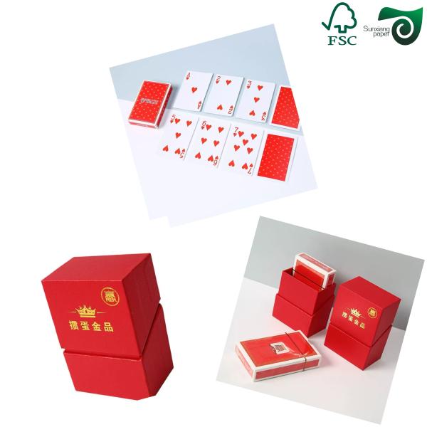 FSC 310gsm 320g Black Core Playing Poker Paper Smooth Texture High Opacity