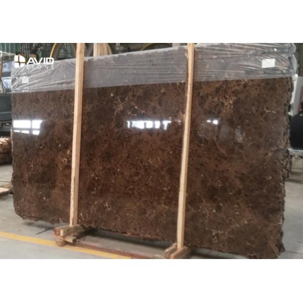 Dark Emperador Glossy Polished Marble Tile For Internal Wall Cladding 10mm