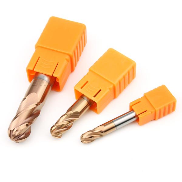 Quality HRC55 Ballnose Endmill 4 Blade 4 Flute Ball End Milling Cutter for sale