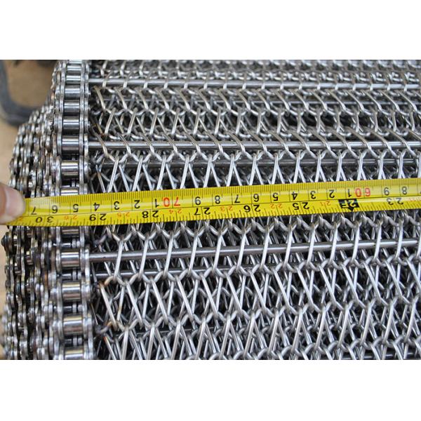 Food Grade 304 Stainless Steel Spiral Mesh Belt 4m Width