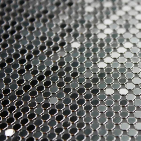 0.5mm Shimmering Metal Sequin Fabric Eco Friendly For Event Decor