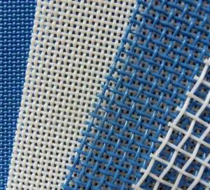 China Plain Weave Polyester Mesh Conveyor Belt Linear Screen Calendering Square Mesh Fabric wholesale