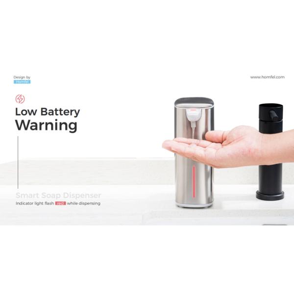 Stainless Steel Touch-Free Sensor Liquid Foam Soap Pump Dispenser Automatic Rechargeable Soap Dispenser For Bathroom