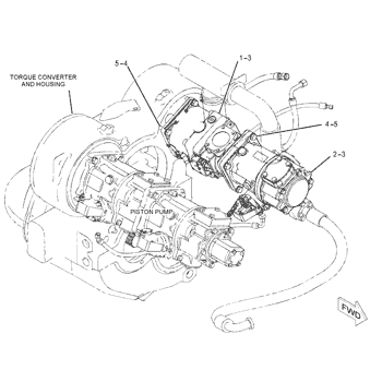 384-9434 384-9431 384-9432 cat wheel loader 993K 988H piston pump hydraulic pump plunger pump driven by C32 engine