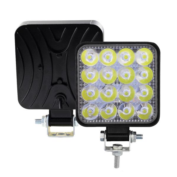 48W Square Vehicle LED Work Lights Bright 16 Leds Car Led Worklight