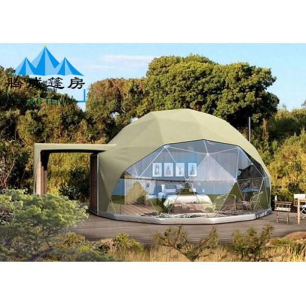 Transparent Geodesic Dome Tent Easy Maintenance Hot - Dipped Galvanized Steel
