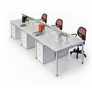 Customized Size Office Furniture Partitions / Wooden Modular Office Workstation