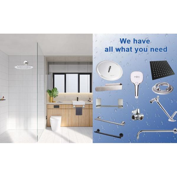 Polished Chrome 8inch 360D Shower Faucet Set Rust Resistance