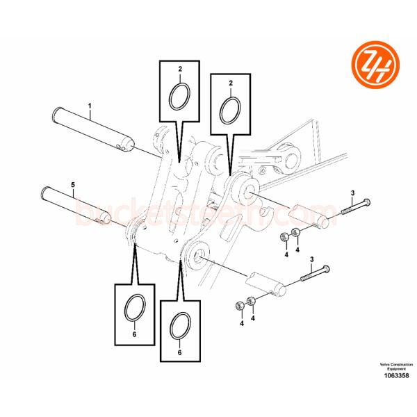 14606306 EC480 Excavator Bucket Pin Volvo Heavy Equipment Parts