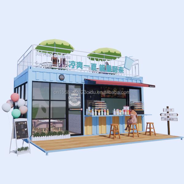 Hotel Modern Design 20ft or 40ft Prefabricated Container Coffee Shop and Bar for Hotel