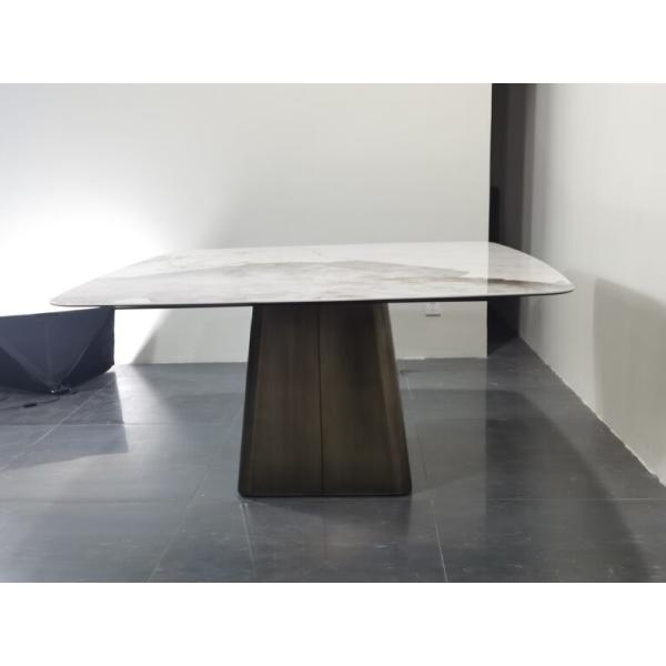Italian Luxury Design Home Furniture Sintered Stone Ceramic Marble Dining Table Set