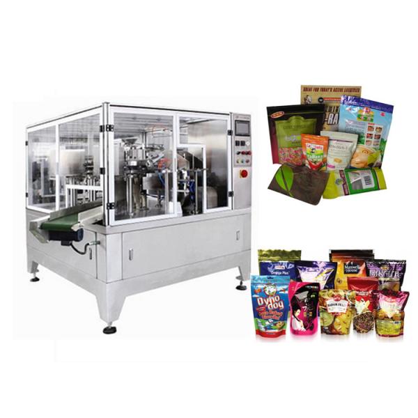 Multi Function 10heads Rotary Pouch Packing Machine Raisins Weighing