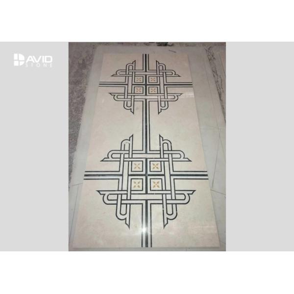 Geometric Pattern Stone Floor Medallions For Hotel / Restaurant OEM design