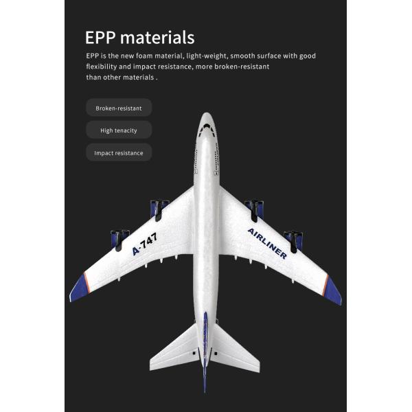 Simulated Remote Controlled Glider 2.4g Fixed Wing Aircraft Ready-to-Go Children's RC Electric Toy Three Passenger Plane