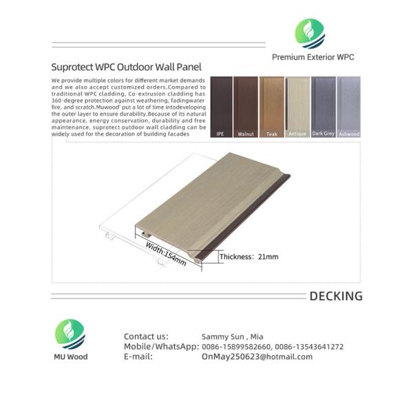 Commercial WPC Interior Wall Cladding Panel Wood Plastic Composite