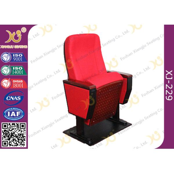 580mm Arm Center To Center Width Movie Theater Seats With Heavy Duty Folding Table On Back
