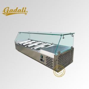 China Table Top Cake Display Cabinet , 4 Pans Refrigerated Salad Bars wholesale