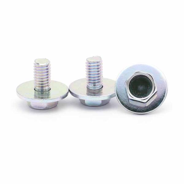 Car Frame Fixed Hex Head Bolt With Washer Grade 8.8 Color Zinc Carbon Steel