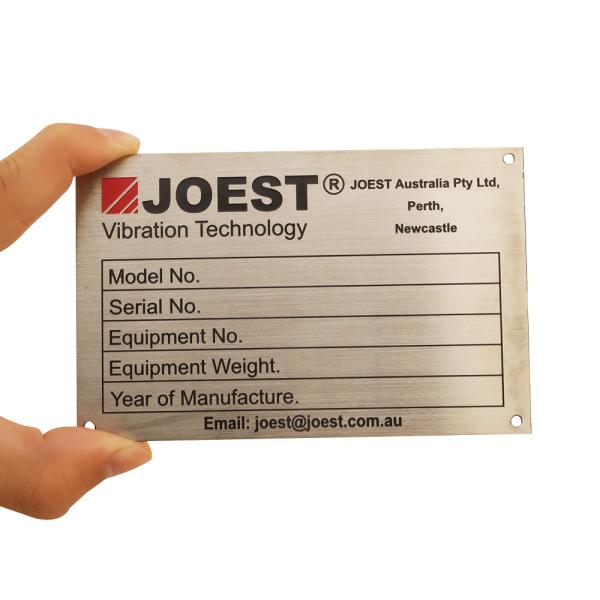Label Marking Stainless Steel Metal Card , Engraved Name Plate Tag Printing