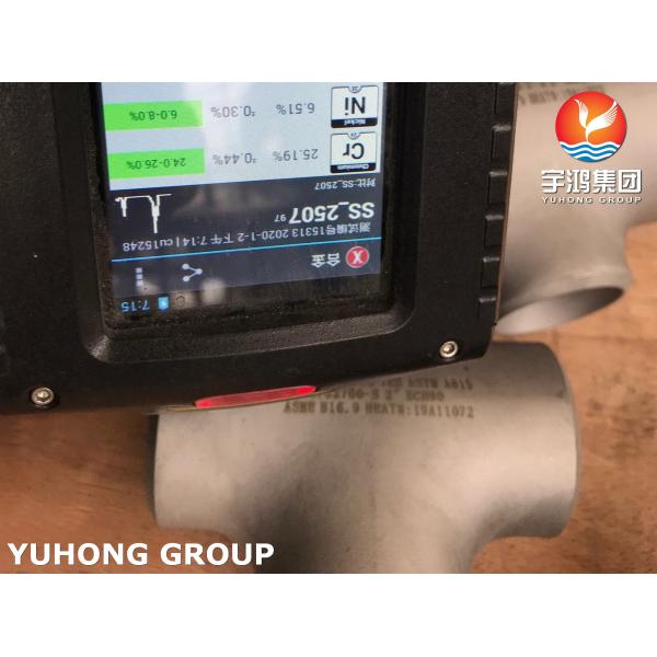 B16.9 Buttweld Pipe Fittings ASTM A815 WP32760 / 1.4501 Super Duplex Steel Equal Tee