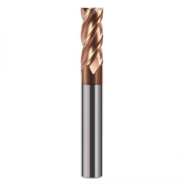 2-4 Flute Tungsten Carbide End Mill with 55-Degree Flat Bottom and 35° Helix Angle for CNC Machining