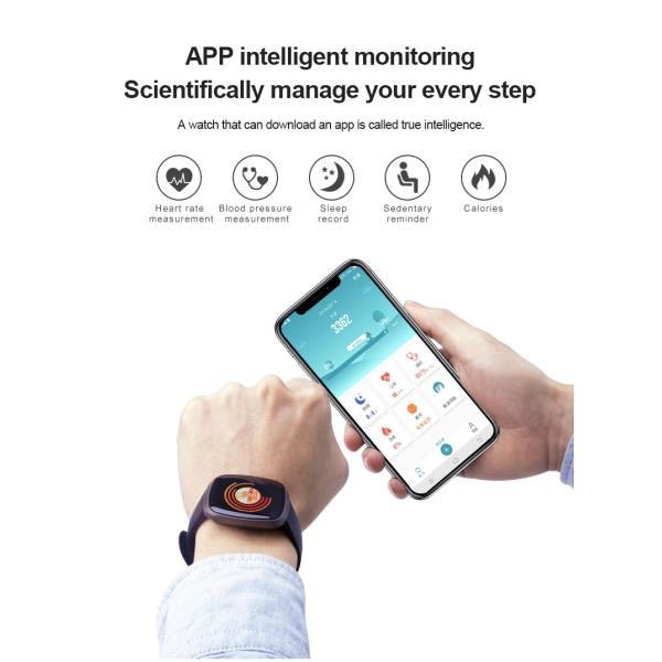 IP67 Blood Pressure Smartwatch GT105 Health Heart Rate Android For Apple Watch