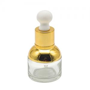 China Gold Cap Glass Dropper Green 30ml Essential Oil Bottle wholesale