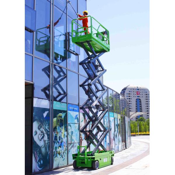 Working Height Max 12m Electric Self Propelled Vertical Lift Platform of 320kg Loading Capacity