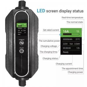 China 7kw 32a Type 1 2 Mobile Level 2 Ev Charger Ac Station OLCD Screen wholesale