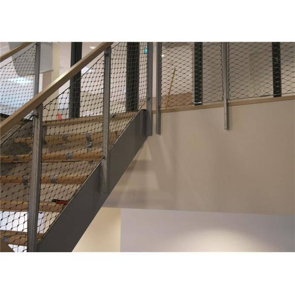 60*105mm Stainless Steel Ferrule Rope Mesh Diamond Stair Railing Infill Netting Safety