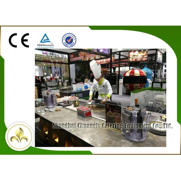 2400mm Hotel Equipment Teppanyaki Grill Table Rectangle Japanese Style