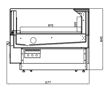 Deli Refrigeration Equipment With Lift-Up Front Straight Glass Door